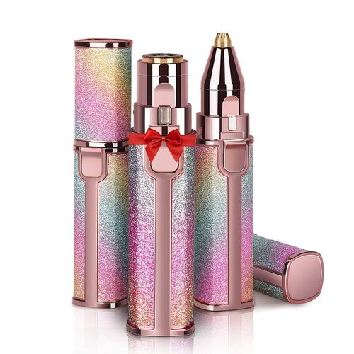 2 in 1 Painless Eyebrow Trimmer, Shaver With LED Light, Rechargeable Hair Remover Trimmer For Women