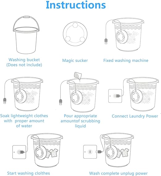 Portable USB Travel Washer – Ultrasonic Rotating Turbine Mini Washing Machine for Socks, Underwear, Dishes & Clothes